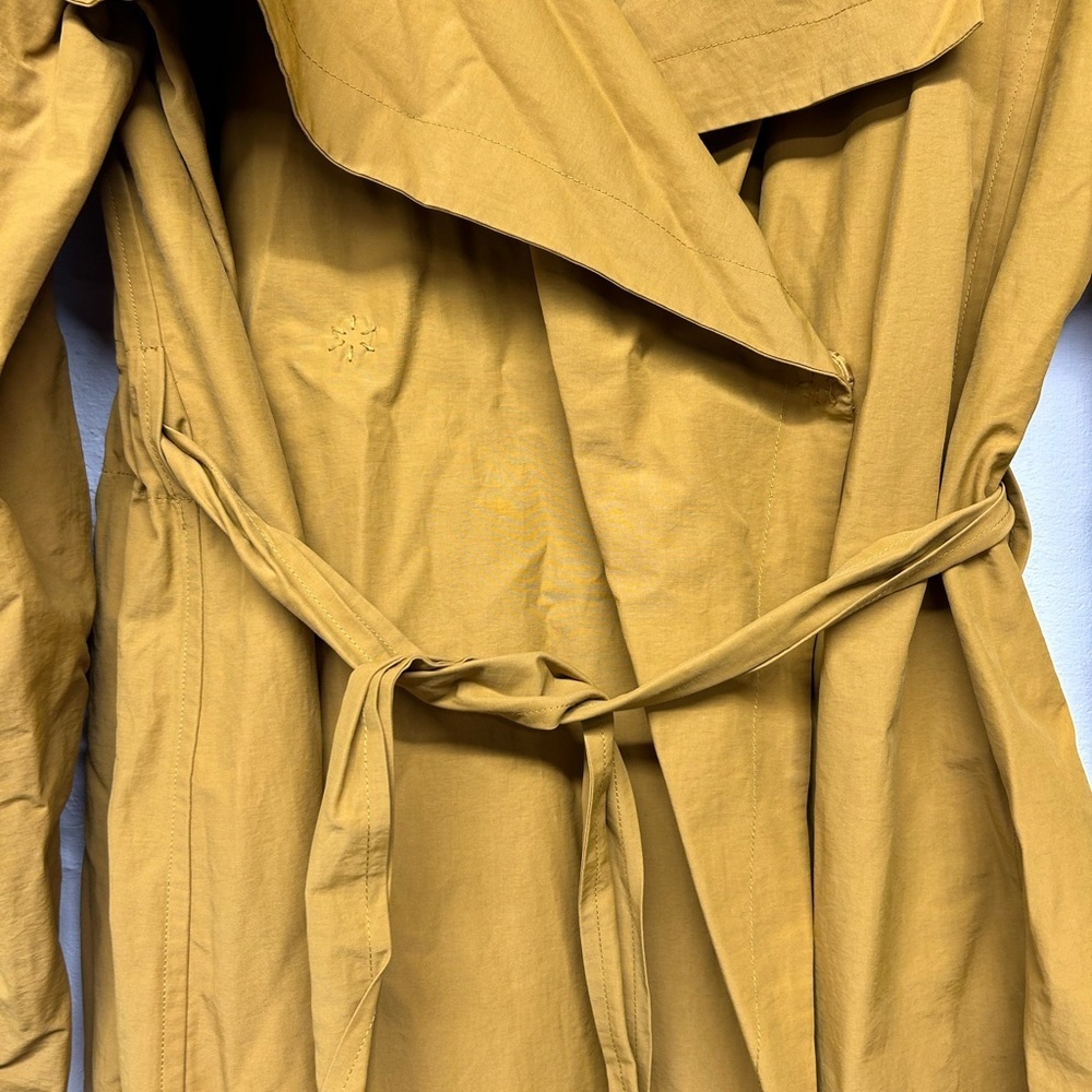 Eileen Fisher Belted Mustard Trench coat M - Picture 6 of 6